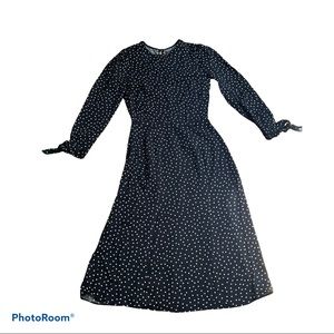 REFORMATION dress long sleeve black & white polka dot viscose woman’s size 0